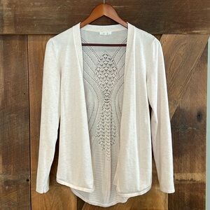 Maurices lace back light pink cardigan sweater medium